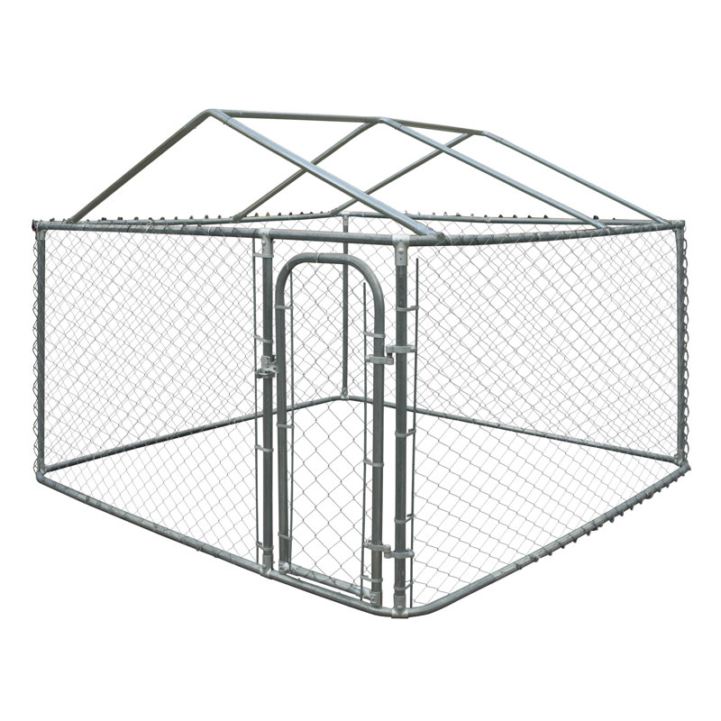 Tucker Murphy Pet Merlin DIY Chain Link Dog Yard Kennel with Roof Frame